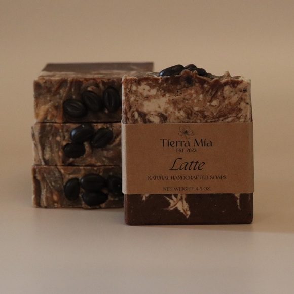 "Latte" Coffee & Goat Milk Artisan Soap Bar - Picture 4 of 9